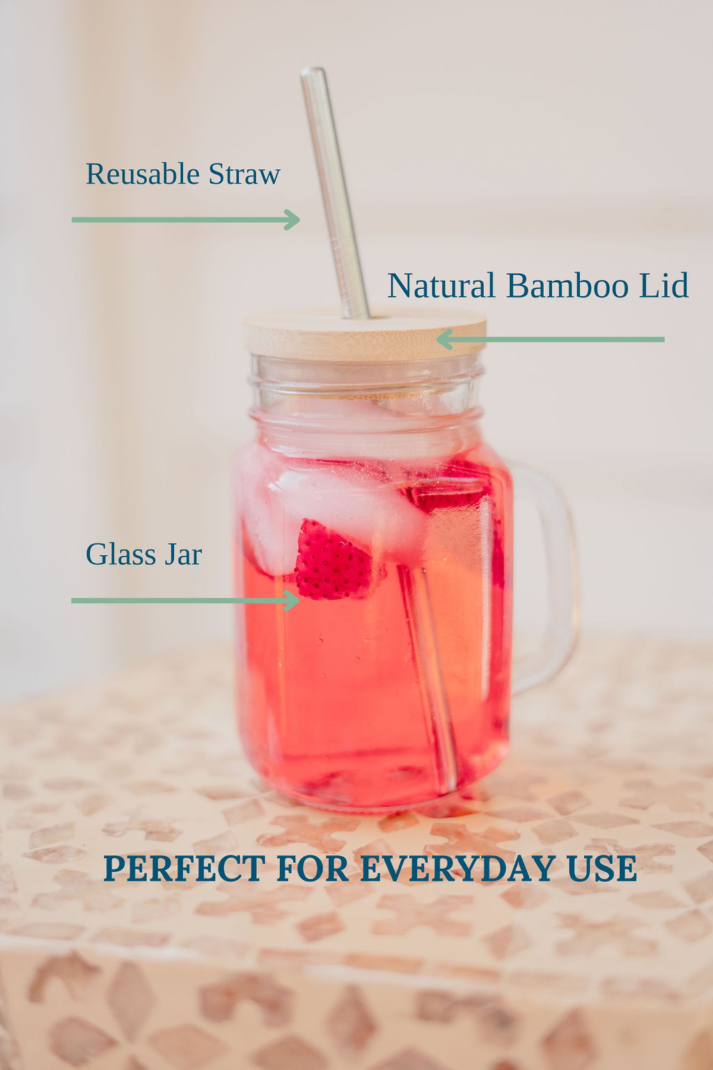 Mason Jar Bundle! Overnight Oats Containers w. Lids & Spoons PLUS Drinking Lids with Straw Holes & Straws