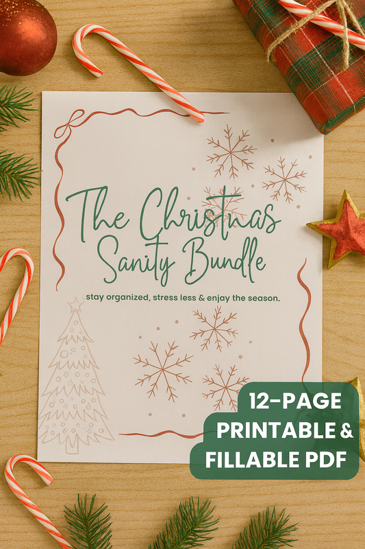Christmas Planner Bundle: Holiday Budget, Meal, Gift Tracker (Printable PDF & Digital Fillable)