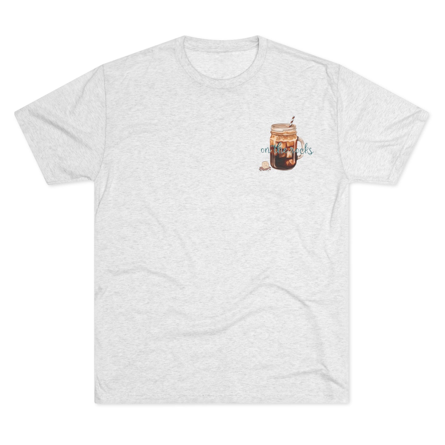 On The Rocks - Iced Coffee - Unisex Tri-Blend Crew Tee