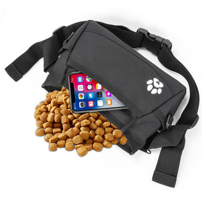 Dog Treat Pouch - Custom Designed Features Magnetic Closure, Adjustable Belt, Large Capacity with Multiple Ways to Wear