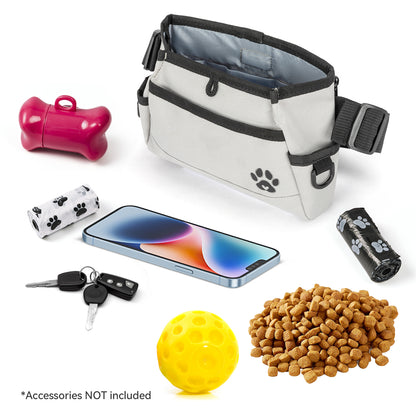 Custom Designed Dog Treat Pouch - Features Magnetic Closure, Adjustable Belt, Large Capacity with Multiple Ways to Wear