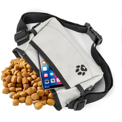 Dog Treat Pouch - Custom Designed Features Magnetic Closure, Adjustable Belt, Large Capacity with Multiple Ways to Wear