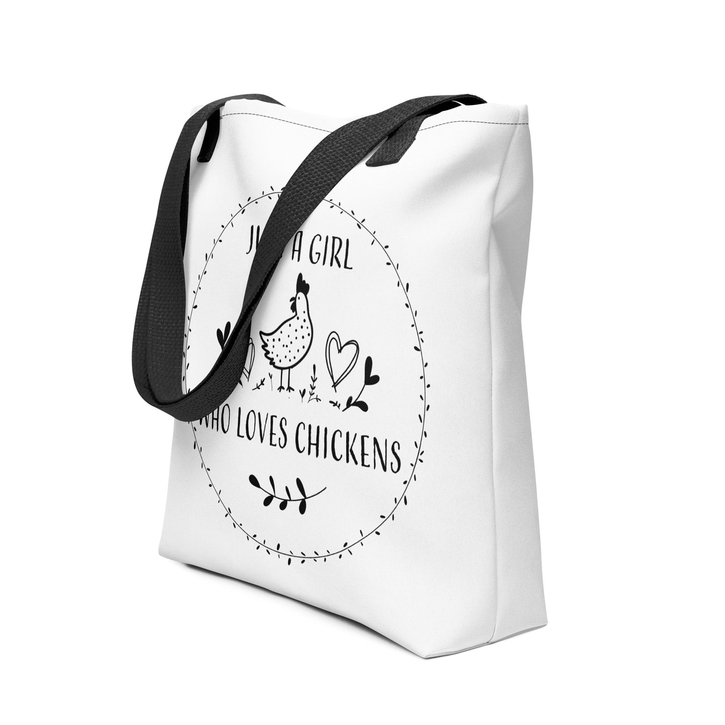 Just A Girl Who Loves Chickens Tote Bag by B&B Farmhouse