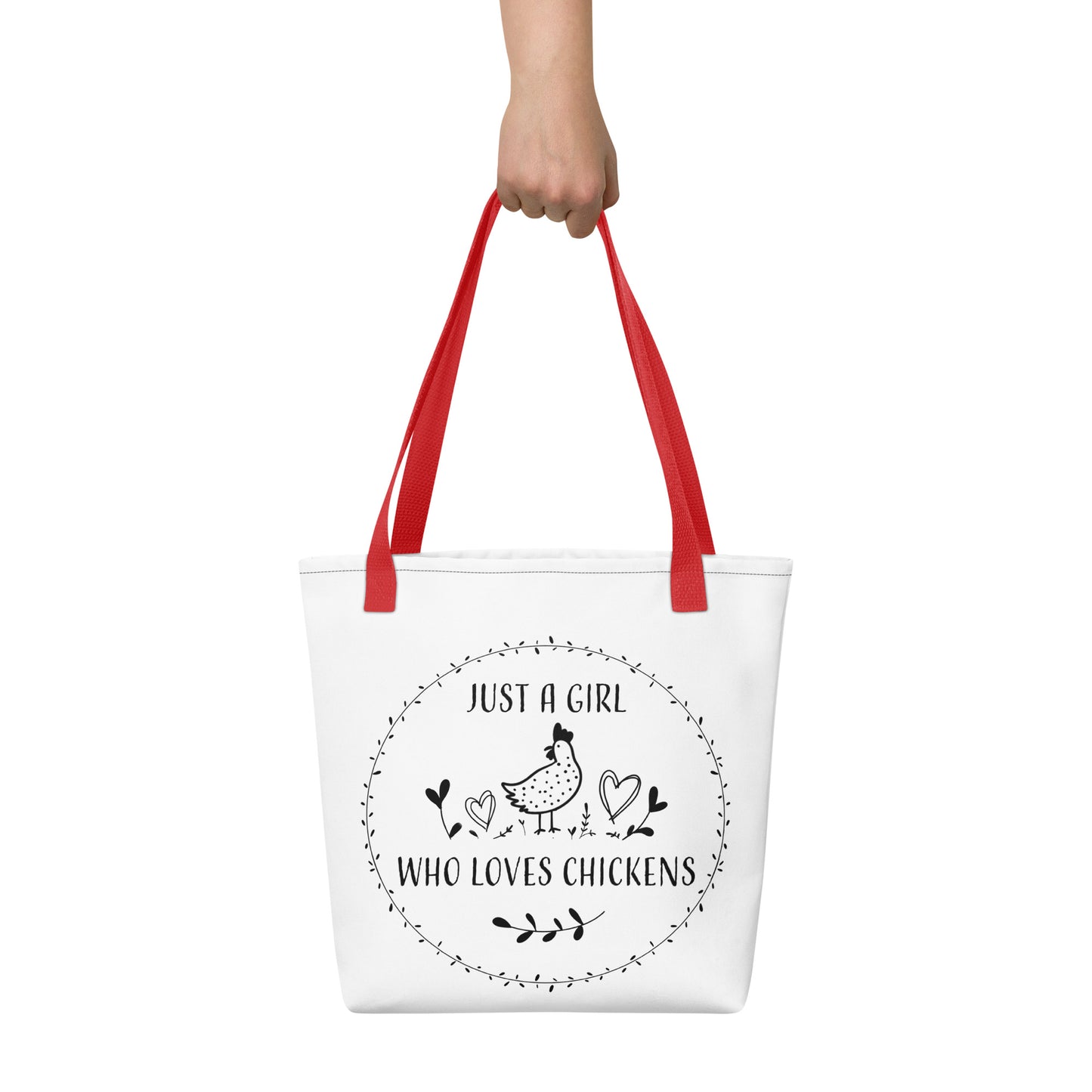 Just A Girl Who Loves Chickens Tote Bag by B&B Farmhouse