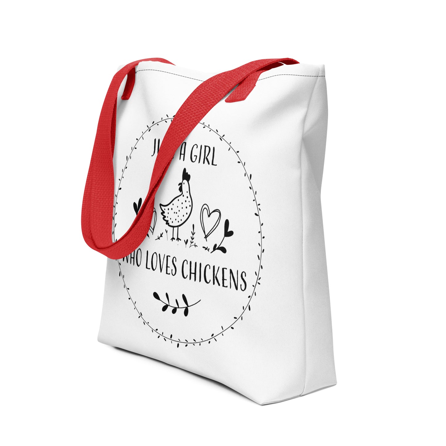 Just A Girl Who Loves Chickens Tote Bag by B&B Farmhouse