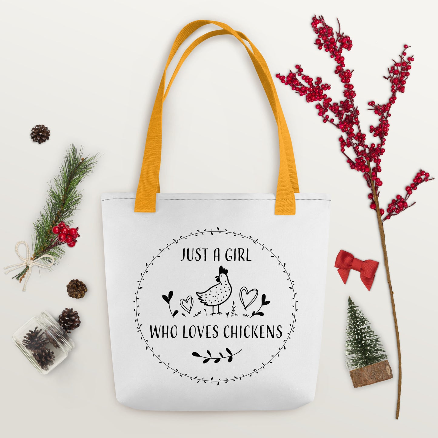 Just A Girl Who Loves Chickens Tote Bag by B&B Farmhouse