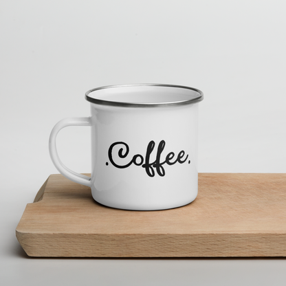 Enamel .Coffee. Mug - 12 oz Perfect for Camping