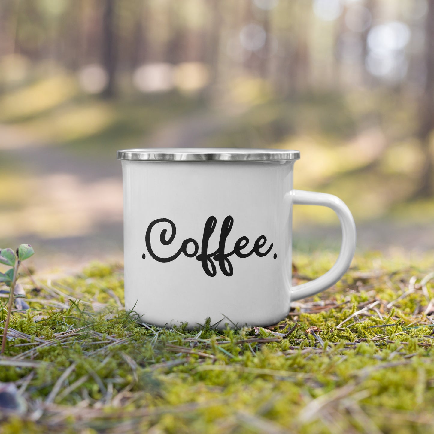 Enamel .Coffee. Mug - 12 oz Perfect for Camping